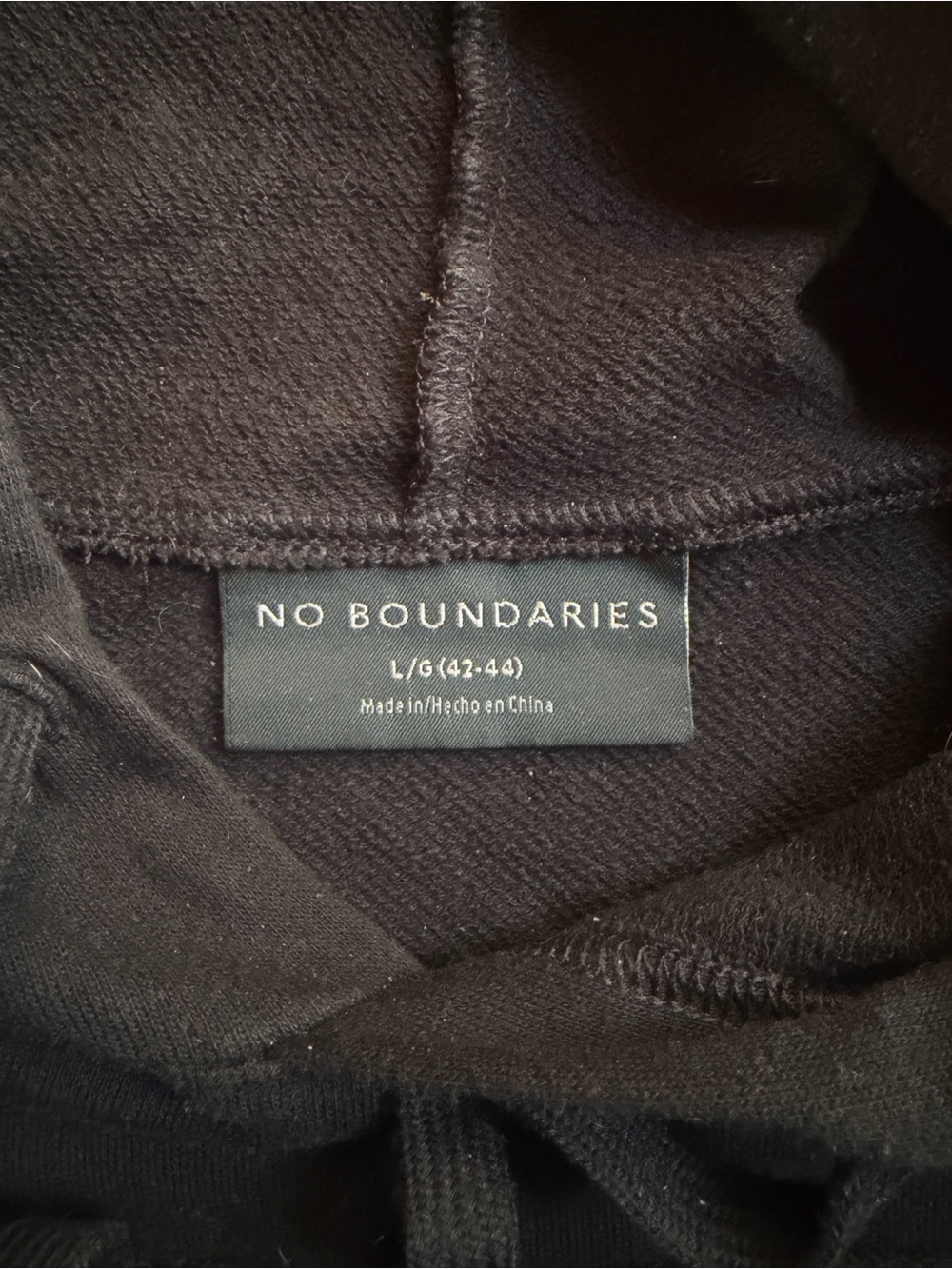 No Boundaries Black Short-Sleeve Pullover Hoodie - Picture 2 of 3